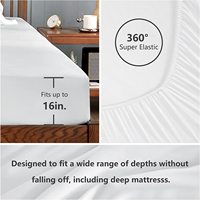 Prix d'usine, ensemble de draps de lit 100% bambou, ensemble de draps de lit en lin blanc pour hôtel