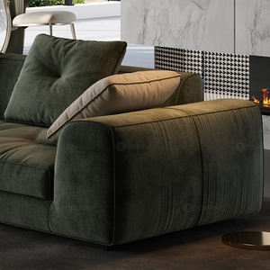 इतालवी डिजाइनर कपास और लिनन कोने सोफे बड़े फ्लैट मनोरंजन स्थल और घर के लिए लक्जरी न्यूनतम शैली - Product Image 5