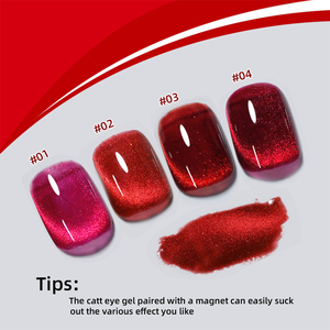 Esmalte de <span class=keywords><strong>Uñas</strong></span> en Gel Ojo de Gato Rojo Rubí, Gel Magnético de 7.5ml, Semipermanente, Removible con Acetona, Barniz Brillante UV LED, Manicura Ojo de Gato - Product Image 4