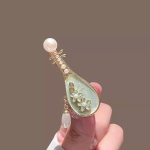 Horquilla para el pelo con forma de rosa, estilo chino, para flequillo lateral, creativa, estilo antiguo, con técnica de esmalte goteante - Product Image 2