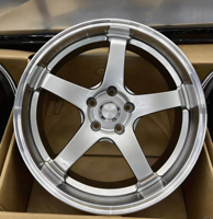 Juego de Rines Forjados de 5 Brazos en Cromo Plateado, 5x114.3, 19 Pulgadas, para Toyota Supra MK5, Lexus GS 350, Infiniti Q50, JDM, Ligeros y Cóncavos
