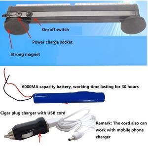 Lumière stroboscopique LED à montage magnétique alimentée par batterie rechargeable <span class=keywords><strong>portable</strong></span>, 4 ensembles dans un seul étui pour camion, tracteur, remorque - Product Image 4