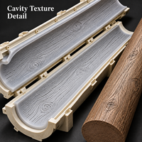 Moule en polyuréthane Tietuo C295-G2 pour colonne décorative en bois, coque en résine + noyau en silicone, spécialiste des moules en polyuréthane à démoulage facile