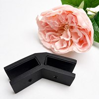 Plaque en Y, joint d'angle en Y à 135 degrés, vis de serrage, acier inoxydable, revêtement noir mat, module de fixation pour panneaux en verre