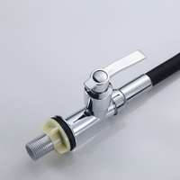 Robinet d'eau en plastique chromé à prix réduit avec tuyau flexible en PVC, pulvérisation double mode, directement du fabricant - Grifo Flexible De Lavado