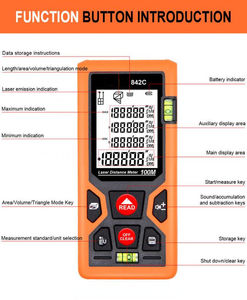 842C Télémètre Laser Numérique <span class=keywords><strong>Max</strong></span>.Distance 100M Télémètre Mesure Règle <span class=keywords><strong>Roulette</strong></span> Metro Tape Tool - Product Image 5