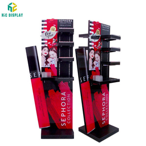 Produk kosmetik lipstik pembersih wajah, rak <span class=keywords><strong>Display</strong></span> kardus berdiri Lantai berdiri Modern ramah lingkungan - Product Image 3