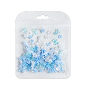 Accesorios para Decoración de <span class=keywords><strong>Uñas</strong></span> con Diseño Floral Azul, Camelia, Mariposa y Perla - Product Image 1