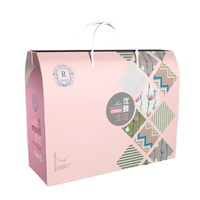 Cadeau de couette d'été textile de maison couette en soie polaire pour climatisation boîte en carton ondulé à main avec impression de gaufrage
