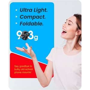 Soporte de teléfono con ventosa magnética Magsafe 360 ° Material ABS ajustable Soporte de teléfono de coche plegable estable Tamaño de bolsillo Soporte de coche - Product Image 5