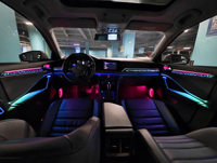 Upgrade 256 Farben Symphony Auto-Innenraum-Ambientebeleuchtung für Volkswagen VW Jetta 2018-2024 A7 Dekorationsstreifen Zubehör