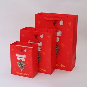 Wholesale Red <b>Christmas</b> Paper <b>Gift</b> <b>Bag</b> with Logo Craft with Handle Packaging Custom Logo <b>Gift</b> Shopping Paper <b>Bags</b> - Product Image 5