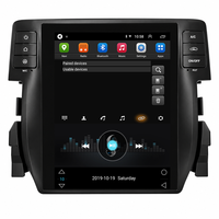 Autoradio multimédia 10,4 pouces, autoradio stéréo, lecteur MP3, écran tactile Tesla, DSP, navigation GPS pour Honda Civic 2016-2019