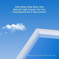 Panel de Luz LED de Aluminio para Techo, Diseño Moderno con Imagen de Cielo Azul y Nubes, Personalizable, Lámpara de Techo para Oficina con Imagen de Playa y Sol, Impermeable
