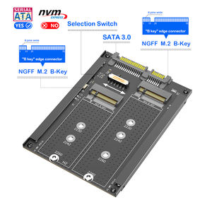 محول <span class=keywords><strong>M</strong></span>.<span class=keywords><strong>2</strong></span> NGFF SSD مزدوج إلى معيار III مع إطار معدني <span class=keywords><strong>2</strong></span>.5 بوصة ومفتاح اختيار لـ SSD مقاس 2230-2280 للكمبيوتر المكتبي/الخادم - Product Image 2