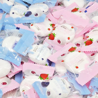 Fruit Centered Marshmallow Strawberry Blueberry Taste Chewy Confectionery For Daily Eating