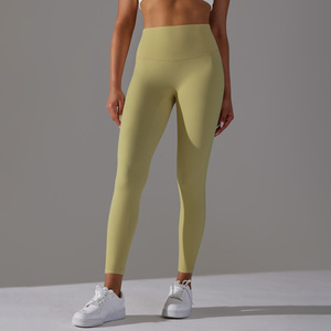 Señoras Poliéster Nylon Compresión 4 Way Elástico Caliente Mujeres Sexy Pantalones de yoga con bolsillos en Ajuste apretado - Product Image 6