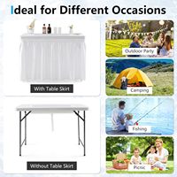 Table de refroidissement et de remplissage de la glace en plastique blanc de 4 pieds pour la maison moderne