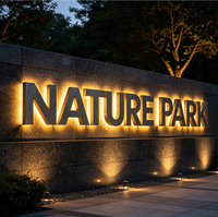 Enseigne lumineuse LED grand format personnalisée pour extérieur, résistante aux intempéries, pour le développement immobilier, les parcs, les entrées de propriétés, les monuments