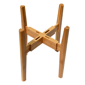 Supporto per vasi per piante regolabile supporto per vasi per fiori moderni in <span class=keywords><strong>legno</strong></span> di metà secolo per giardino interno ed esterno - Product Image 5