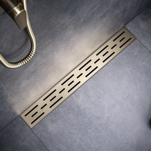 Sifone doccia lineare a incasso certificato US CUPC, 24 pollici, nero, in acciaio inossidabile, spedizione dagli Stati Uniti - Product Image 1