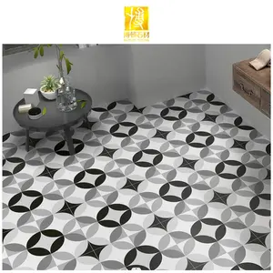 BOTON de PEDRA Flor de Cristal Branco Mosaico de Mármore Negro Marquina 24x24 Preço Telhas