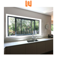 Ventanas Corredizas WANJIA Personalizadas con Mosquitera, Doble Acristalamiento, 2 Rieles, Ventanas Corredizas de Aluminio
