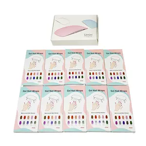 IFASHION 10pcs/set Korean Japan Semi-cured Mixed Christmas Gel Nail Sticker Uv Set