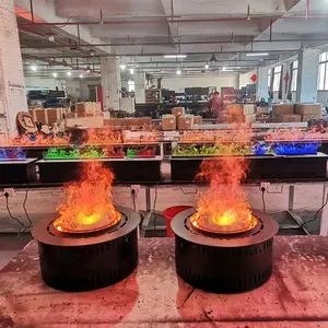 木柴3D水蒸气壁炉高品质火柴原木套装，用于火坑装饰圆形火场