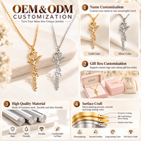 Collier avec pendentif en forme de fleur en acier inoxydable 304 personnalisé OEM/ODM pour femmes, bijoux personnalisés avec nom