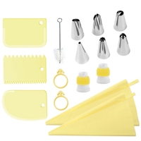 Ensemble de pochettes et pochettes réutilisables pour la décoration de gâteaux Kit d'outils pour glaçage coupleur de poche à pâtisserie