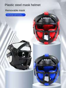 Équipement de combat pour adultes et enfants <span class=keywords><strong>Casque</strong></span> de <span class=keywords><strong>boxe</strong></span> avec protection complète Couvre-tête Sanda Masque facial Barre transversale - Product Image 6