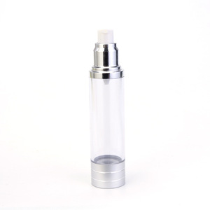 Flacon cosmétique sous vide argenté 10ml 15ml 30ml 50ml 100ml avec pompe à émulsion pour emballage de lotion - Product Image 2