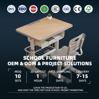 Table et chaise d'étude réglables pour enfants Elite Trading avec panier de rangement en fil métallique, sièges scolaires, vente en gros pour projets scolaires