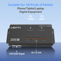 Chargeur USB universel Type-C pour téléphone portable et ordinateur portable, 386W PD QC3.0 100W 24W 45W, charge rapide avec protection OVP, rotation à 360°