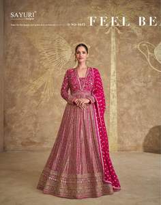 Robe Anarkali Full Heavy Look Robes brodées avec robe pakistanaise Dupatta brodée pour la vente à l'exportation - Product Image 5