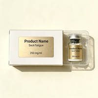 Étiquette personnalisée dorée, autocollante, imperméable et respirante en vinyle pour emballage de flacon de peptide, estampage à chaud, code-barres UV pour produits alimentaires