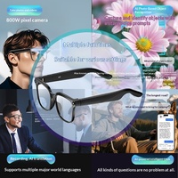 Lunettes Intelligentes zl Glasses Factory Marque OEM M02 avec Caméra HD 800W Pixels, Reconnaissance Photo IA, Chargement Magnétique, Batterie 290mAh