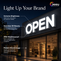 Enseigne LED extérieure pour entreprises avec télécommande, alimentation CA, étanche IP65, pour la publicité des magasins et des hôtels