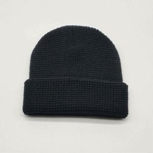 Custom High Quality Unisex Acrylic Waffle Skullies Beanie <b>Cap</b>,<b>Plain</b> Dyed Leather Patch Logo Knitted Winter Hat Fisherman Beanie - Product Image 6