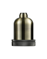 Ampoule à vis vintage en aluminium rétro, culot de suspension à douille E26 E27, support en laiton antique, kit d'accessoires
