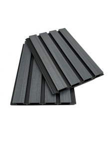 Grand panneau mural WPC Revêtement mural moderne européen Panneau composite en bois et plastique pour l'extérieur Imperméable pour la salle de sport Fond <span class=keywords><strong>noir</strong></span> - Product Image 4