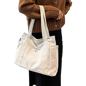 Sac pour ordinateur portable en toile sur mesure avec fermeture éclair sécurisée, tissu durable pour le travail et les voyages - Product Image 1