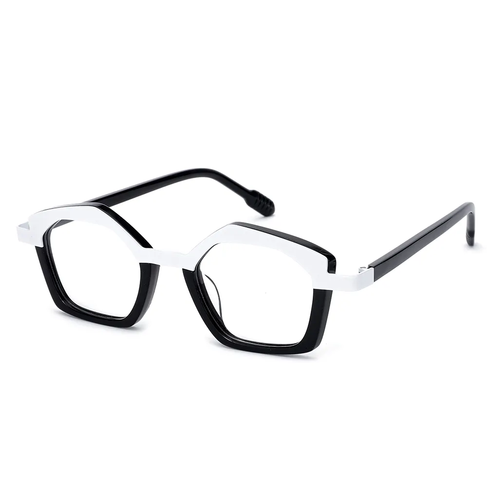 MB-1175 occhiali da vista di design di forma irregolare montature per occhiali da vista in acetato montature per occhiali occhiali da vista di marca ottici