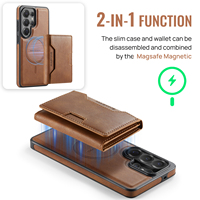 Étui de luxe pour Samsung S26 Ultra, en cuir, magnétique, détachable, 2 en 1, porte-cartes RFID, coque de téléphone pour Samsung Galaxy S26