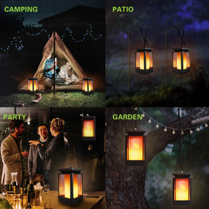 99led ngoài trời treo năng lượng mặt trời đèn lồng nhấp nháy ngọn lửa ánh sáng trang trí ngọn lửa năng lượng mặt trời đèn cho Patio sân vườn - Product Image 6