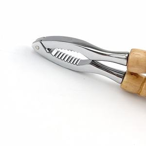 Pince à fruits <span class=keywords><strong>de</strong></span> mer en alliage <span class=keywords><strong>de</strong></span> zinc avec manche en bois, pince à crabes, pince à crevettes, modèle LM677 - Product Image 4