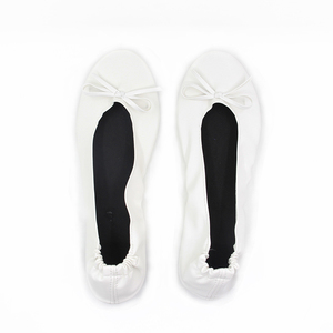 Zapatos blancos de fiesta personalizados para mujer, planos de viaje plegables, Ballet para chicas bonitas - Product Image 5