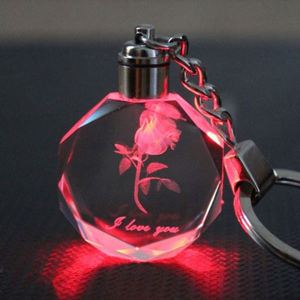 Porte-clés en cristal islamique K9 de haute qualité avec LED clignotante, cadre photo familial personnalisé, cadeaux souvenirs, chaîne de porte-clés en verre - Product Image 3
