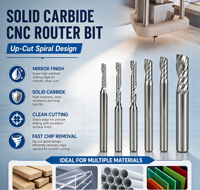 Viextro Fresa de carburo sólido sin recubrimiento 55HRC para CNC, de un solo filo en espiral, 4mm OEM/ODM